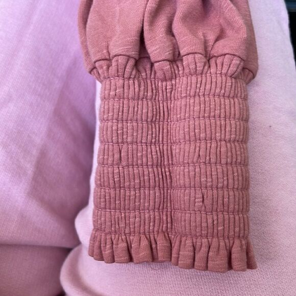 Sundry Bodycon Lantern Long Sleeve Stretch Faded Rose Mini Stretchy Dress Sz Sm - Picture 7 of 10